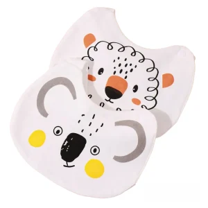 2 stuks Katoenen Dieren Slabbetjes