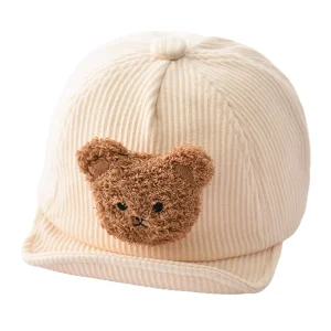 Corduroy Cap met Beertje - Creme