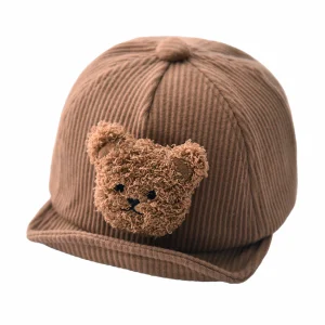 Corduroy Cap met Beertje - Bruin