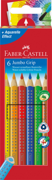 Faber Castell FC-110906 Kleurpotlood Jumbo GRIP Etui à 6 Stuks - Afbeelding 2