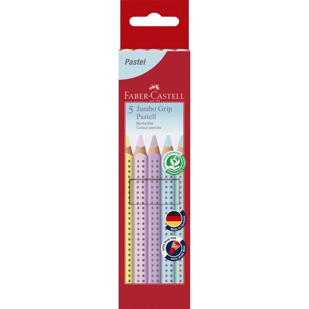 Faber Castell FC-110991 Jumbo Grip Kleurpotlood Pastel 5 Stuks - Afbeelding 2