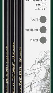 Faber Castell FC-117498 Houtskool Pitt Monochrome 3 Stuks