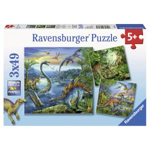Ravensburger 3 Dinosauriërs Puzzels 3×49 Stukjes
