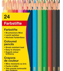 Eberhard Faber EF-514824 Kleurpotlood Kid 17,5cm Etui à 24 Stuks Assorti Kleuren