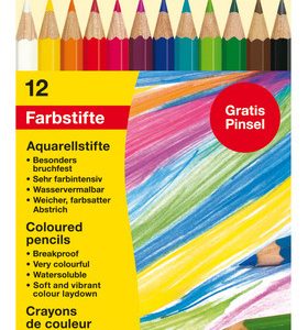 Eberhard Faber EF-516012 Aquarelpotlood Kartonetui à 12 Stuks Met Penseel