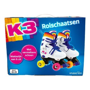 K3 Rolschaatsen Maat 26-29 Wit/Regenboog