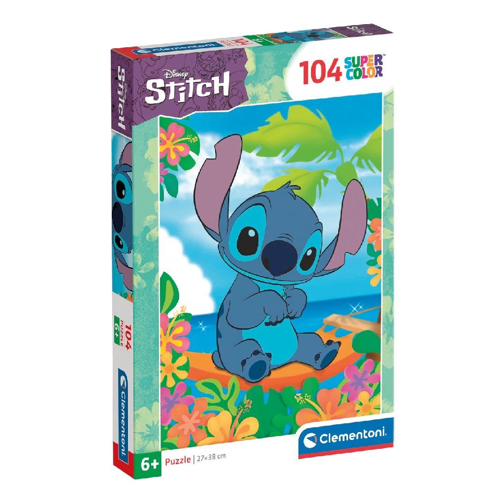 Clementoni Super Color Puzzel Disney Stitch 104 Stukjes - Afbeelding 2