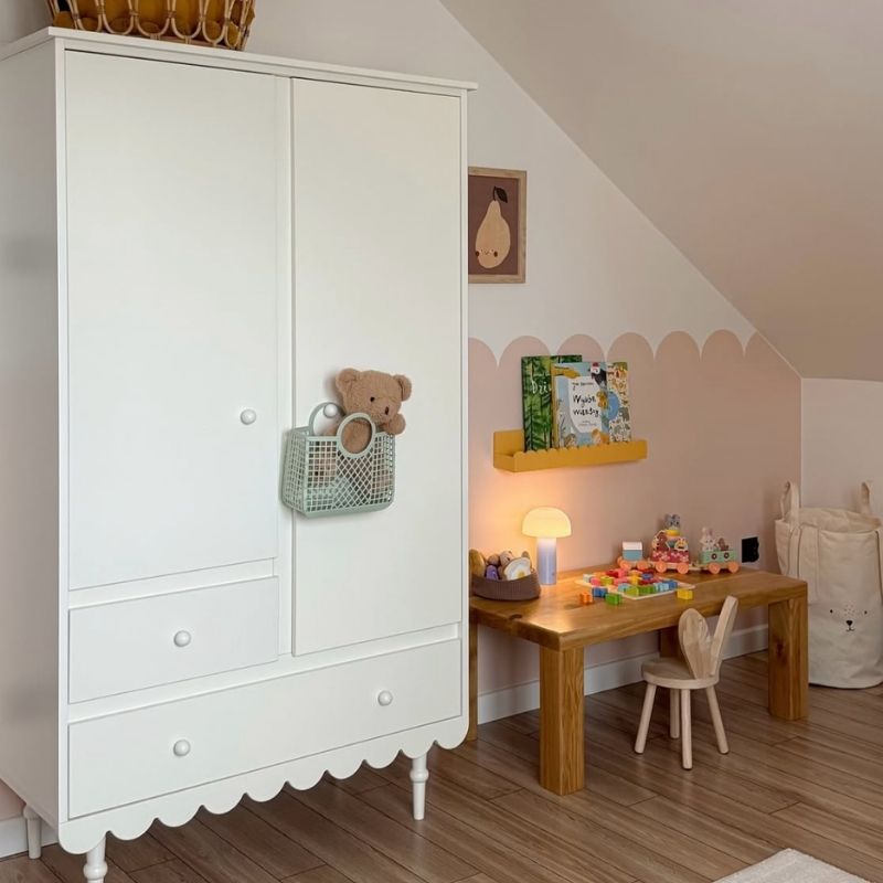 Kinderkamer kledingkast Babushku White - Afbeelding 3