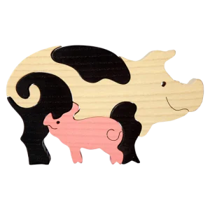 Houten puzzel – Varken