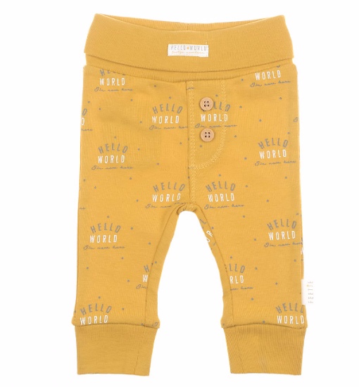 Feetje baby broekje I’m new here print oker