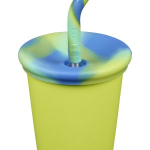 RVS Kinderbeker met rietje – 296 ml – Licht groen