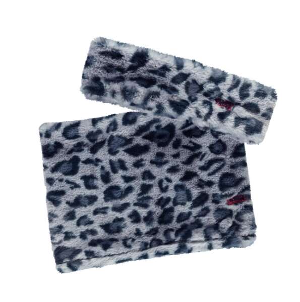 B.Nosy meisjes fur sjaal en hoofdband blue panter - Afbeelding 2