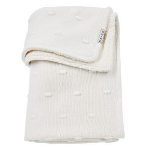 Babydeken knots off white teddy