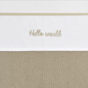 Babybed lakentje Hello World