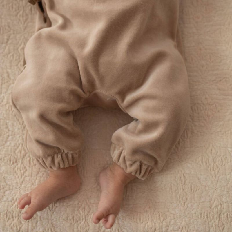 Velvet babypakje omslag beige - Afbeelding 3