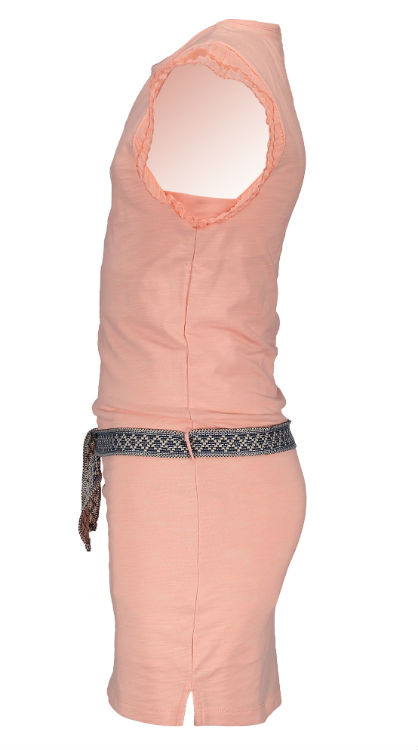 Like Flo jersey dress lace sleeves coral F 802-5822-267 104-164 - Afbeelding 4