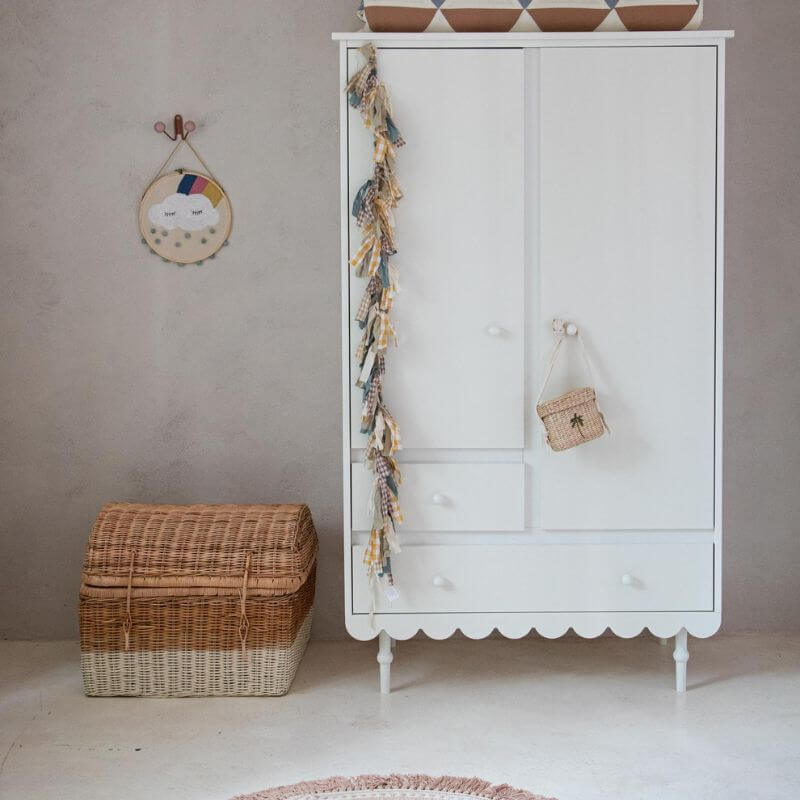 Kinderkamer kledingkast Babushku White