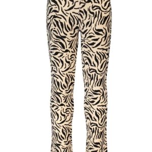 Like Flo flare broek F109-5623 zwart-off-white