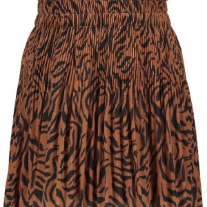 Like Flo rok F108-5730 bruin plissé