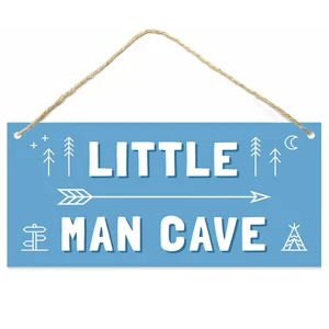 'Little Man Cave' Bordje - Blauw