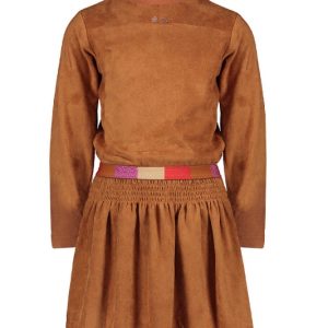 Nono meisjes jurk N108-5802 bruin