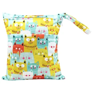 Wetbag - Waterdichte Luiertas (Gekleurde Katten)